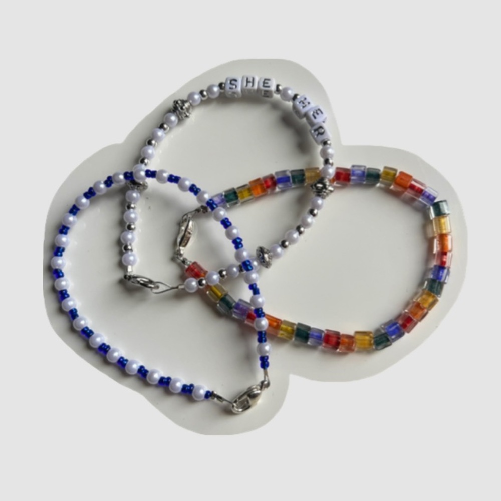 PRIDE: She/Her Beaded Bracelet Set